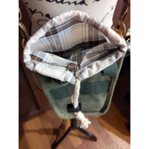 Selina Vaughan Studios Canvas Crossbody Bag Small Seed Sack Beer Bottle Grunge - Picture 9 of 9